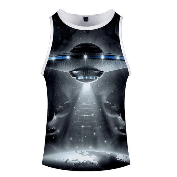 

trend et alien 3d digital printing ventilation muscle motion vest, Black;green