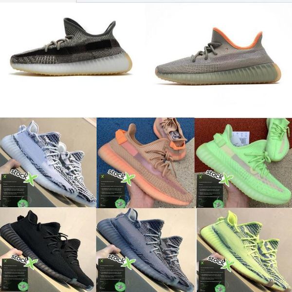 

2020 v2 kanye west shoes linen cinder reflective tail light earth marsh desert sage breds oreos beluga running sneakers with box stock x