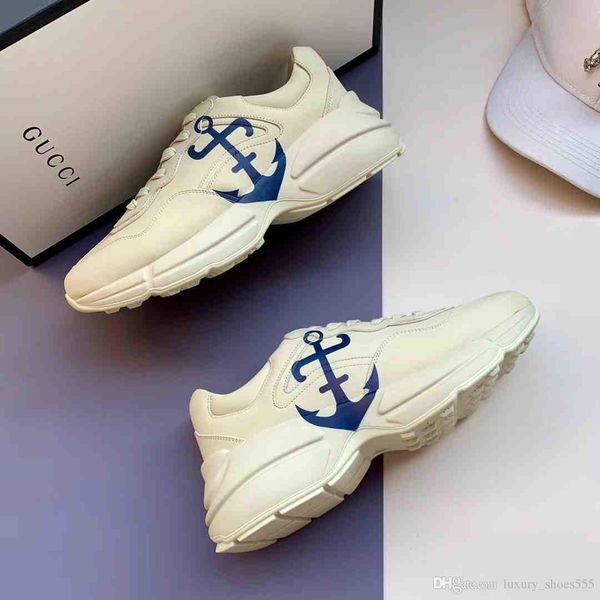 

size35-45 with box,r luxury leather casual sports shoes, fashionable rhyton sneakerss, comfortable versatile,gg