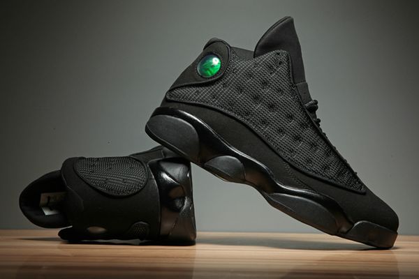 

wholesale new 13 xiii og black cat all black 13s men women kids basketball shoes sports trainers sneakers ct10