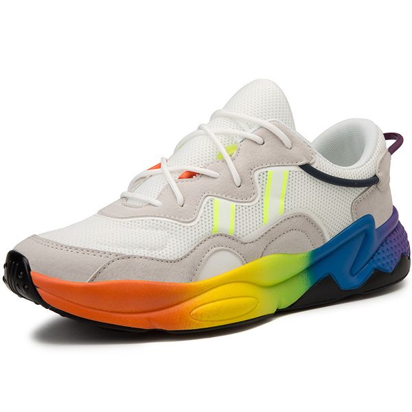 

2019 new spring and autumn men's shoes casual breathable belt wear-resistant incresaseheight wild tide shoes, Black