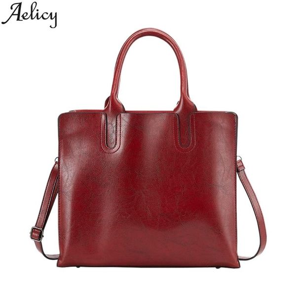 

aelicy women's leather handbags lady hand bags new fashion outdoor solid color pu leather casual handbag messenger bag