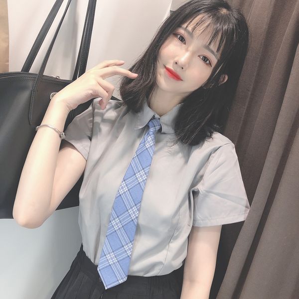 

new knot jk tie female uniform womens clothing accessories-style college wind plaid buckle tie casual japanese-style multi-color, Blue;purple