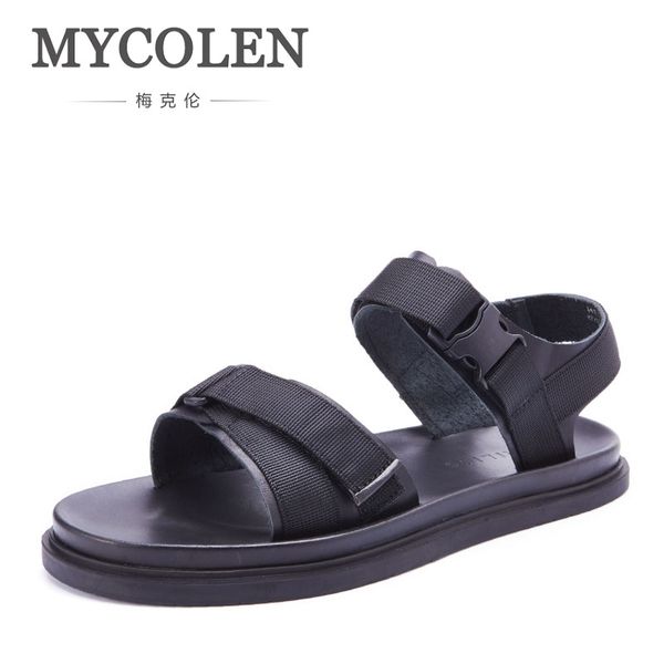 

mycolen men sandal shoes summmer comfortable sandals mens new outdoor beach shoes male breathable sandals men, Black