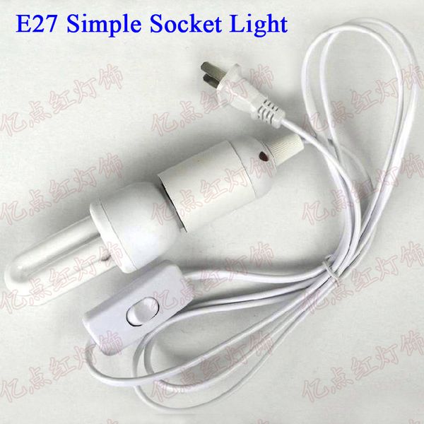 

E14 E27 Simple Socket Lights Simple Lamp Holder with Wire E27 Screw LED Energy Saving Lamps DIY Table Lamp Switch Wire