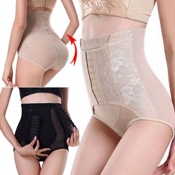 

2xl waist trainer tummy control high waist panty slimming firm body shaper bodysuit plus size butt lifter shapewear, Black;brown