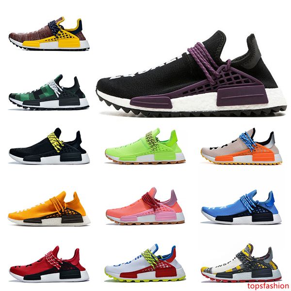

2019 pharrell williams designer sneakers bbc solar pack nerd orange human race shoes equality reflective pink volt runners trainers