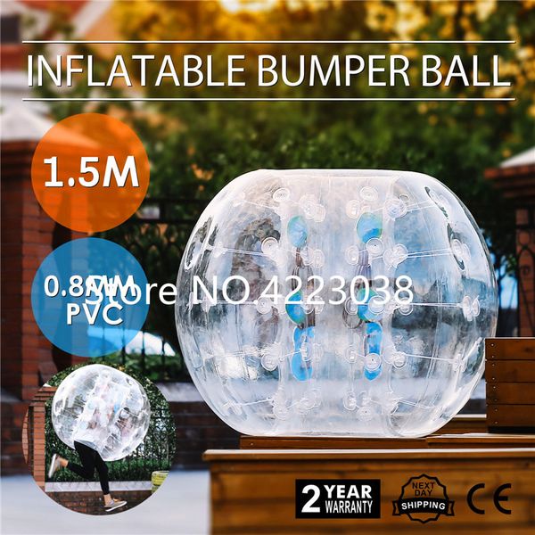 Satılık Ücretsiz Kargo Açık Spor Şişme Balon Futbol İnsan Hamster Topu 1.5m PVC Tampon Vücut Suit Loopy Kabarcık Futbol Zorb Topu