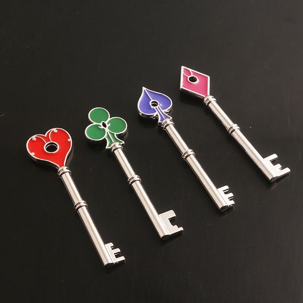 

re 2 rpd precinct keychain raccoon city station spade club heart keys pendant for women men collection jewelry with box, Silver