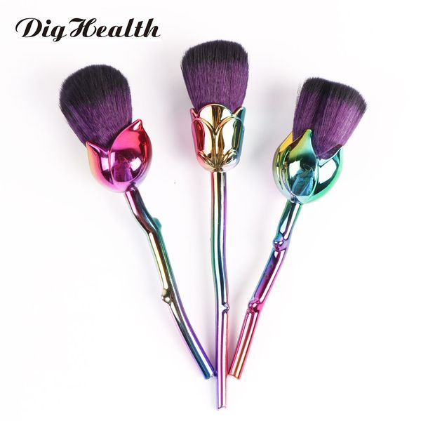 

dighealth 3pcs rose flower shaped makeup brushes set women foundation brushes blush concealer make up brush