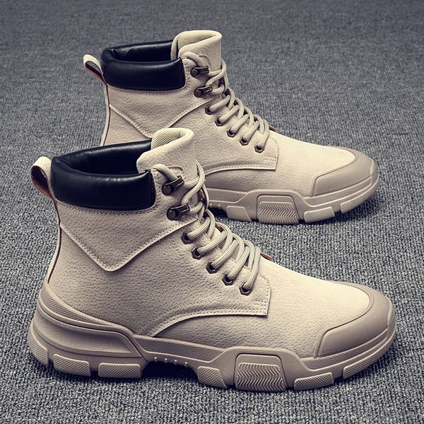 

winter male cotton-padded shoes plus velvet warm high-men's boots tooling boots men snow, Black