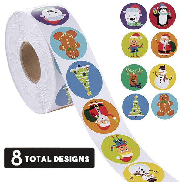 

holiday stickers 500pcs christmas stickers roll for kids reward tags for new year gift winter holiday party supplies goodie bags