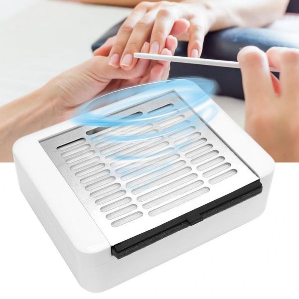 

40w nail dust collector strong suction nail art vacuum cleaner manicure tool machine dust suction, Silver