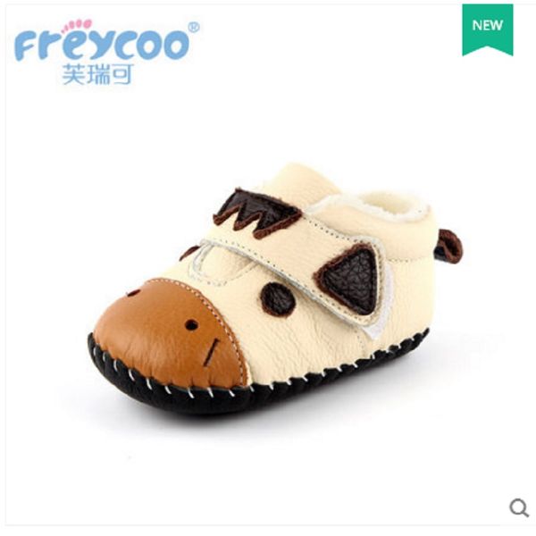

freycoo 2018 kids children shoes winter baby toddler shoes for boys cowskin genuine leather cotton-padded