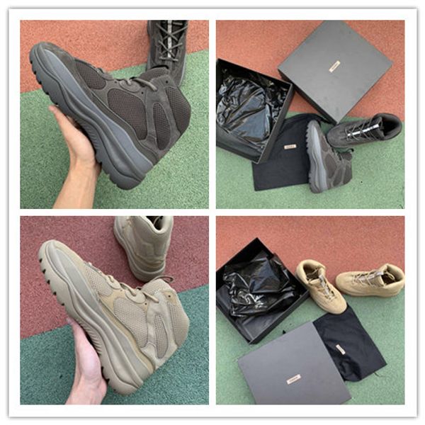 

6 kanye west boots new season desert rat boot s graphite black military style chunky men seankers running trainers chaussures mens outdoor
