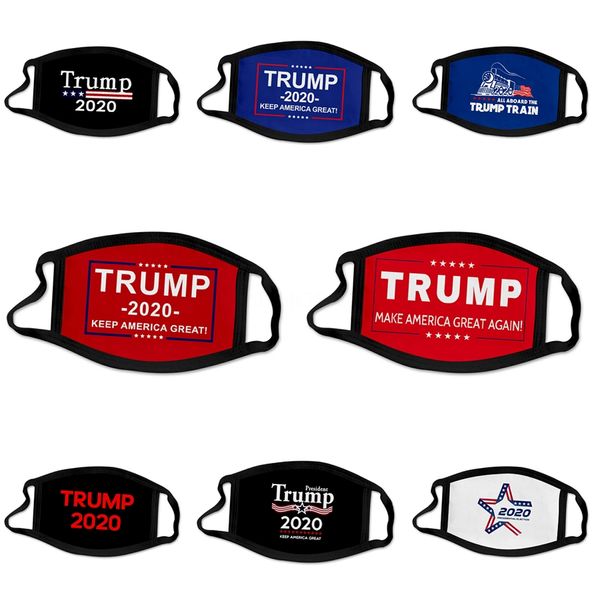 

shipping face mask reusable cartoon print designer trump dustproof mask ultraviolet-proof washable running riding bike protective mask fy #1, Black