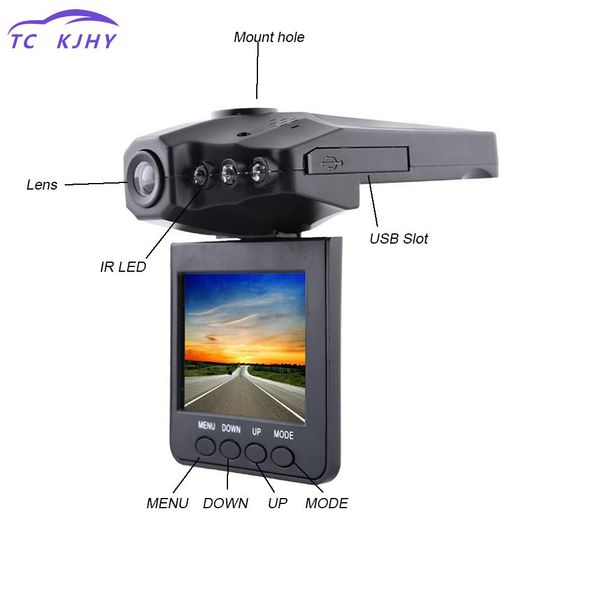 

2018 auto full hd dash cam car dvr 270 degrees rotatable 2.5 inch lcd screen 6 ir led night vision camera recorder car-styling