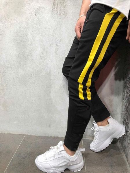

pants fashion male designer joggers mens pantalones trousers autumn casual, Black