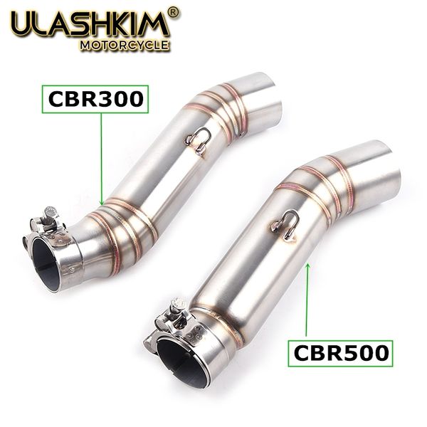 

motorcycle exhaust link contact middle pipe slip on for cbr400 cbr500r 2013-2015 cb400 cb500x 2013-2016 or cbr300 cbr300r