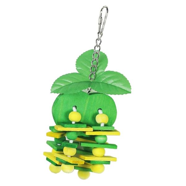 

safe pet wooden chew toys non-toxic cage hanging toys for birds
