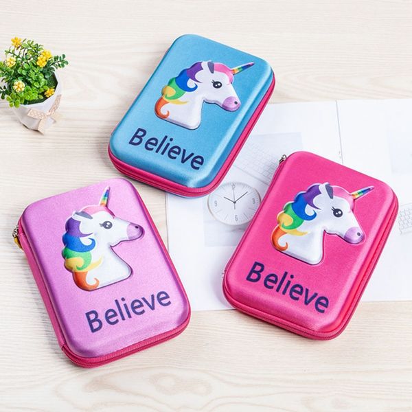 

kawaii cute unicorn school pencil case eva waterproof pencilcase large capacity boys girls pen bag box school supplies