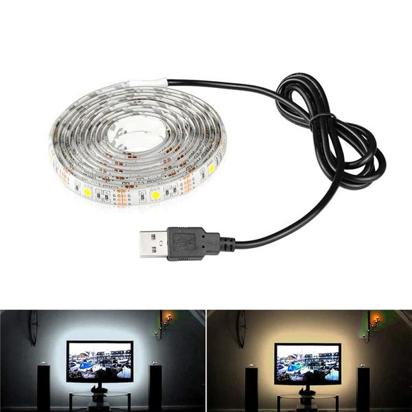 Striscia LED USB LED sotto l'illuminazione dell'armadio 1M 2M 3M SMD5730 Striscia luminosa per TV Albero Decorativo Armadio Illuminazione Lampada da notte