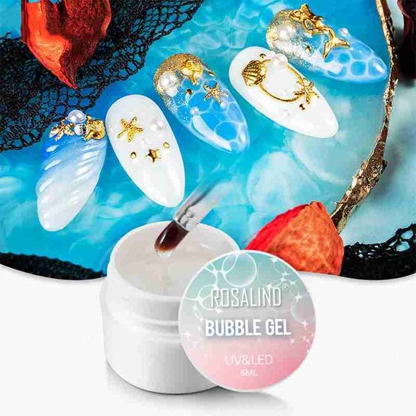 

5ml nail polish bubble gel transparent blooming painting gel lacquer varnish base for nail design diy art, Red;pink