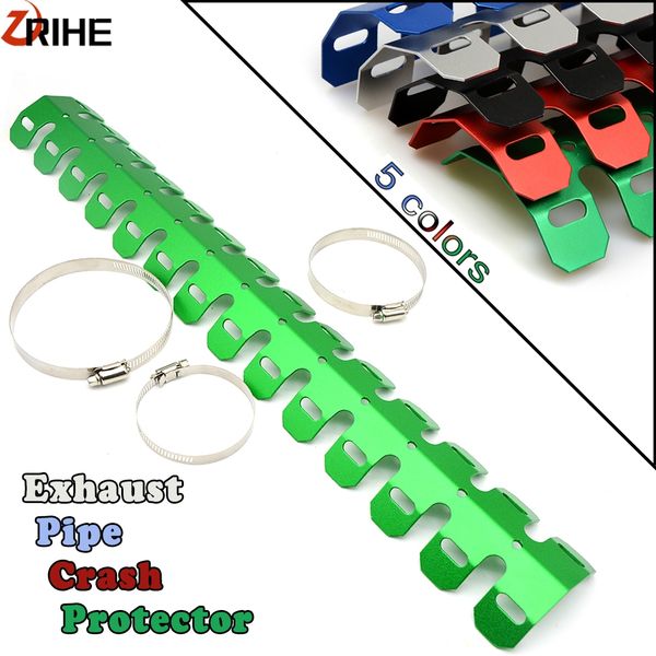 

motocross exhaust muffler pipe leg protector dirt bike heat shield covers for kawasaki kx 125 250 65 85 100 250f kx450f kfx450r
