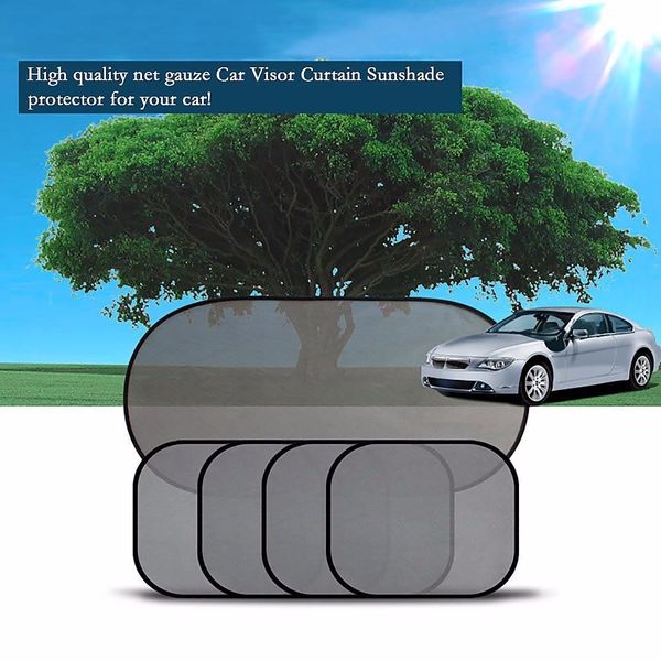 

car sunshade 5pcs/set car window suction cup sun visor shade curtain mesh sunshade covers dropship m28