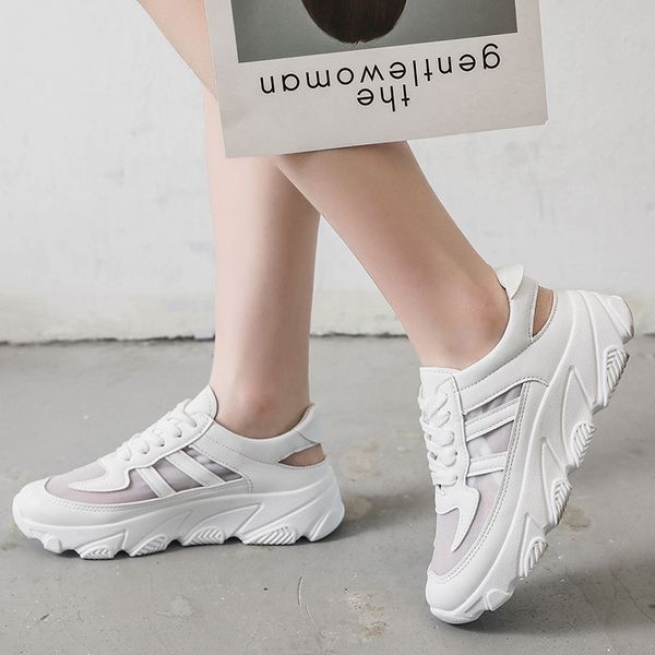 

new fashion summer women shoes female wedge shoes high heel comfortable platform flats sneakers sapato feminino dropshipping, Black