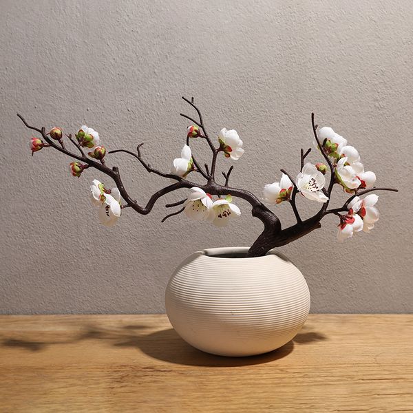 

pink white red plum blossom artificial flowers fake cherry silk plants party wedding home decor