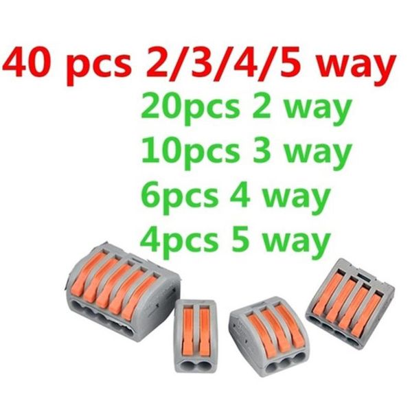 

mini fast wire connectors universal compact wiring conductor push-in terminal block soft and hard wire connector car