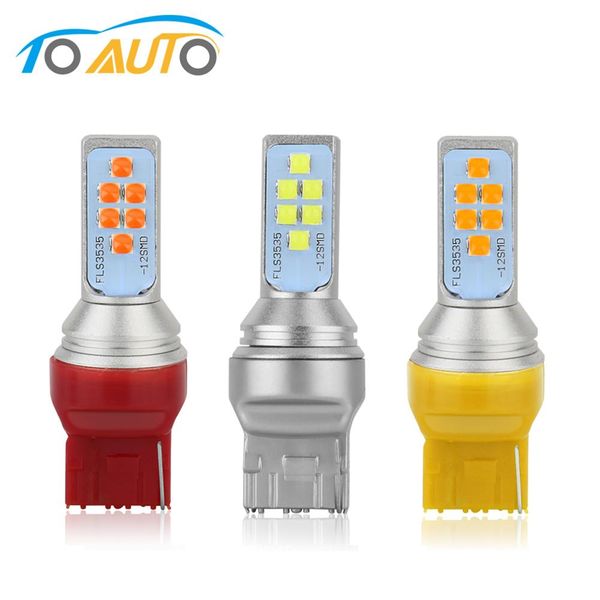 

2pcs t20 7440 7443 w21w w21/5w led car reverse brake lights auto lamp 12v white red amber