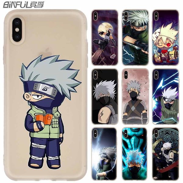

phone cases luxury silicone soft cover for iphone xi r 2019 x xs max xr 6 6s 7 8 plus 5 4s se coque naruto kakasi poster