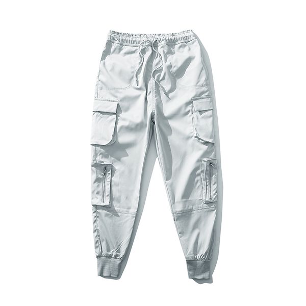 

2019 men new pocket overalls hip hop pants, Black