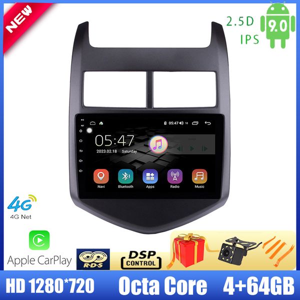 

driwuzz для aveo 2011 ~ 2013 car radio multimedia player 9''android 9,0 stereo окт ядро 4g carplay dsp 2.5d ips bt tpms автомобиль dvd