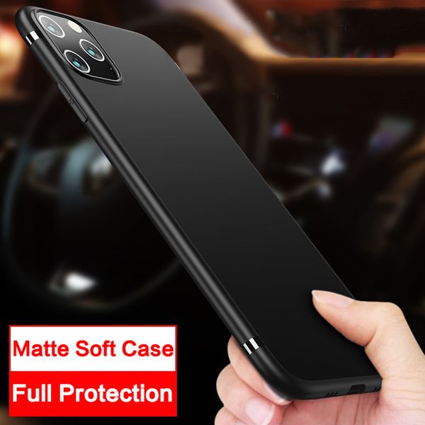 

luxury case for iphone 11 pro max 2019 ultra thin matte rubber forsted frame tpu case for iphone xi max xir silicone cover coque