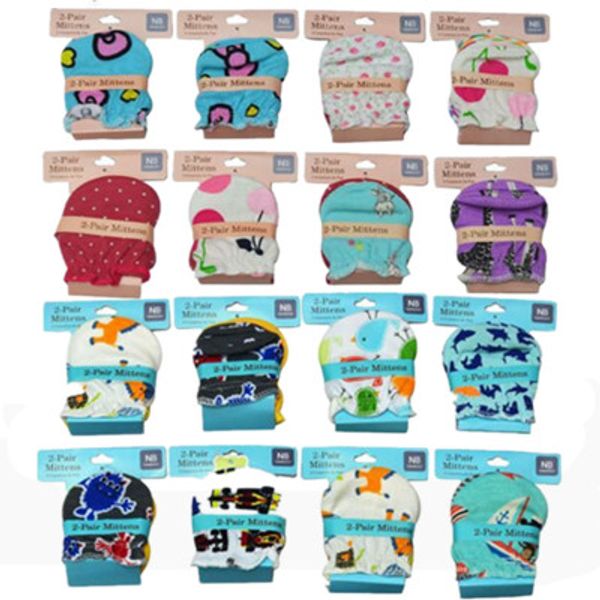 

baby mittens 100% cotton newborn gloves infants gauntlets anti catch gloves printing gloves eea1361, White