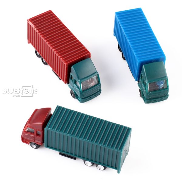 

new 5pcs 1:150 n scale plastic container colorful truck model cars toys railway