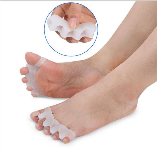 Silicone toe alinhador toe separador alisador silicone protetor de cuidados com os pés ferramenta de cuidados com os pés massageador profissional dc783