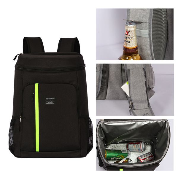 

33l large storage cooler bag women bag ice pack waterproof cooler for beer insulation thermal with bottle opener
