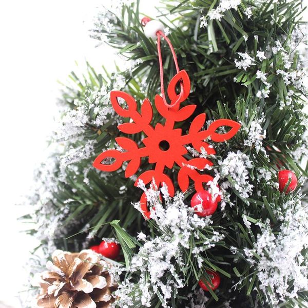 

wood christmas snowflake hanging diy craft christmas tree pendant snowflake handicraft home xmas party decoration fa3299
