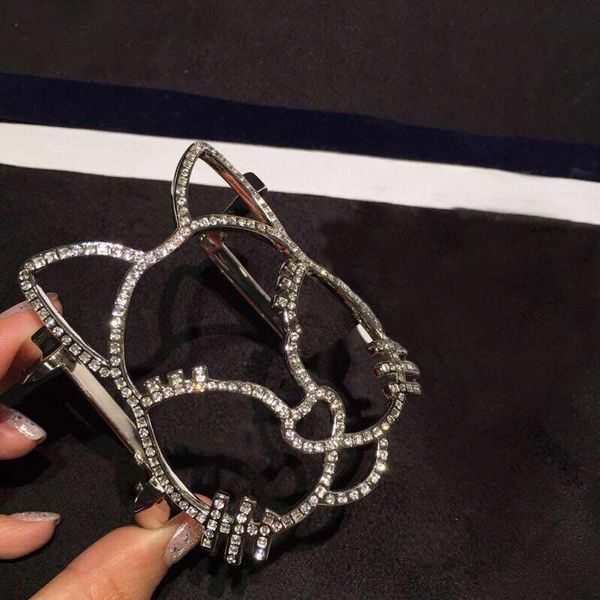

popular fashion brand high version cat bracelets for lady design women party wedding luxury jewelry with for bride, Black