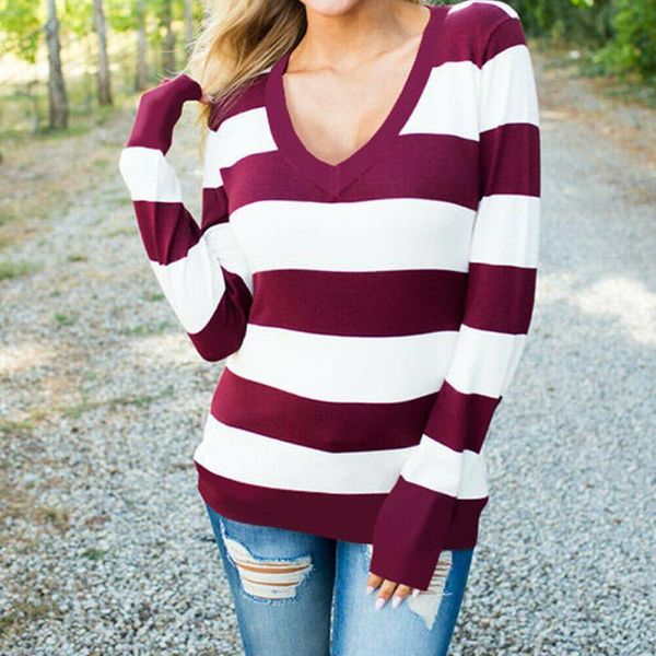 

autumn stripe women pullover sweatshirts long sleeve loose casual cotton hoodies ladies plus size xl female clothing, Black