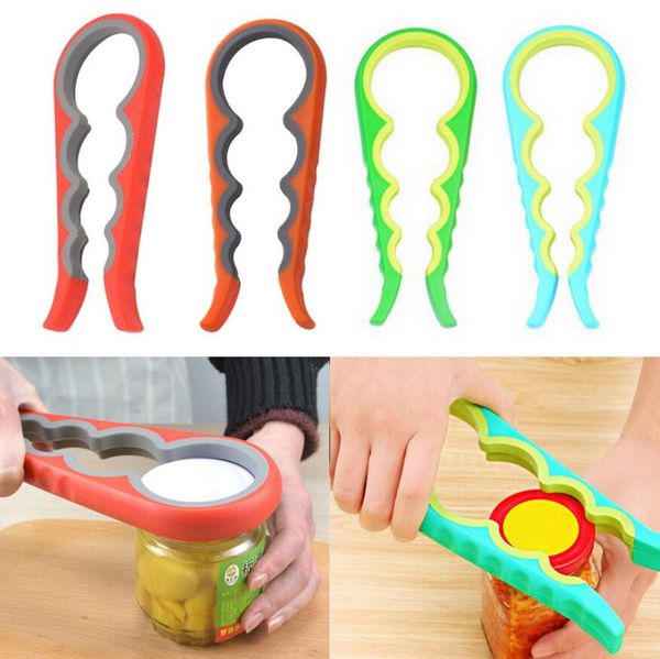 

4 in 1 gourd-shaped can opener multi purpose screw cap jar openers bottle lid grip wrench kitchen accessories dhl ing