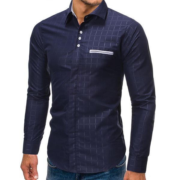 

new men's fashion casual shirt plaid long sleeve slim fit men shirt streetwear social dress shirts mens fashions, White;black