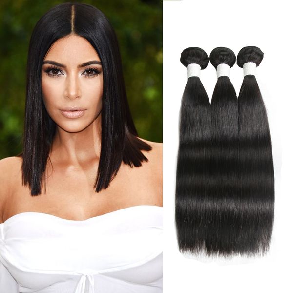 Dressmaker Hair Malaysian Straight Human Hair Weave Bundles 8