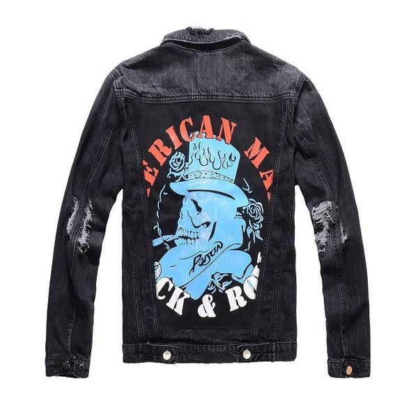 

luxury mens designer denim jacket high quakity men women print jacket black hip hop mens designer outerwear, Black;brown