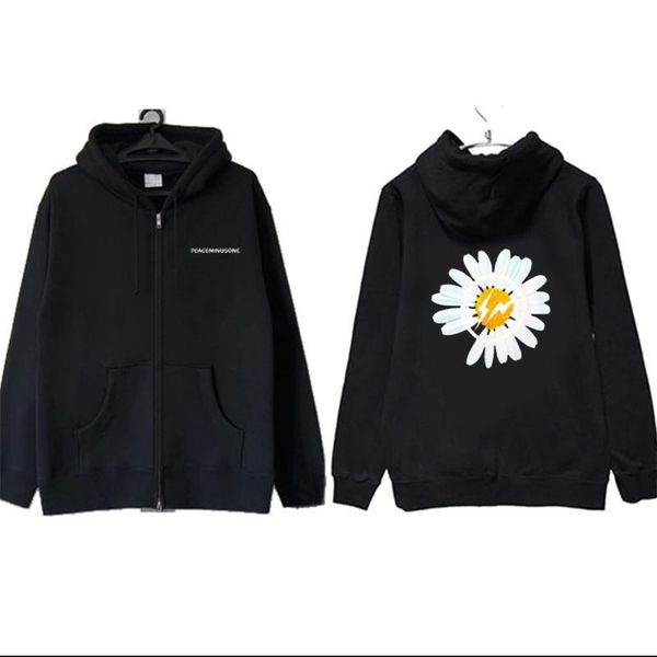 

bigbang kpop gd sweatshirt zipper hooded coat plusvelvet fashion men women spring autumn harajuku hoodies winter jacket, Black