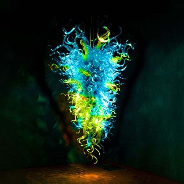 

blue and green glass chandelier l home lamp art deco modern pendant light led bending hand blown glass chandelier lighting for sale